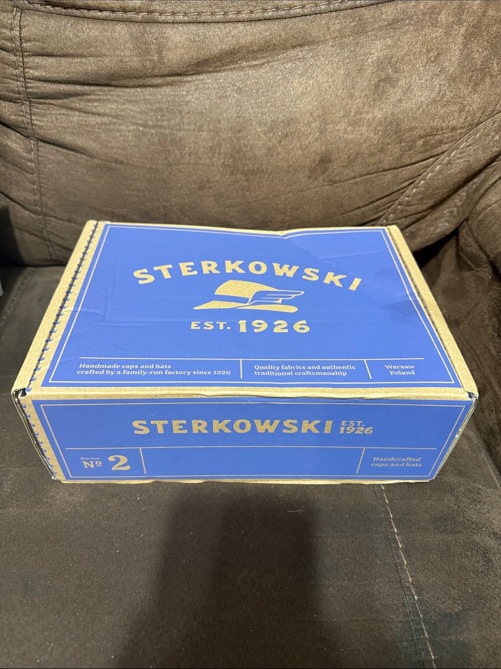 Sterkowski Rusty (Linen) Six Panel Flat Cap in Medium Blue (58 cm)